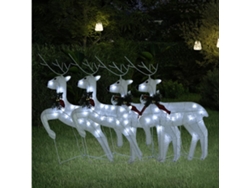 Reno navideño (4 unidades, 80 luces LED, blanco, WSD7565)