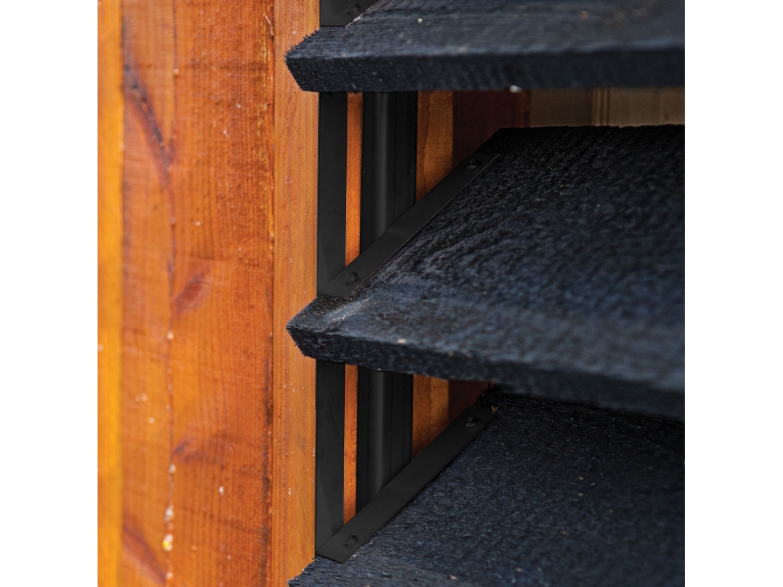 Flex Fence Estores Exteriores en Acero Inoxidable Negro 165 Cm WOVAR