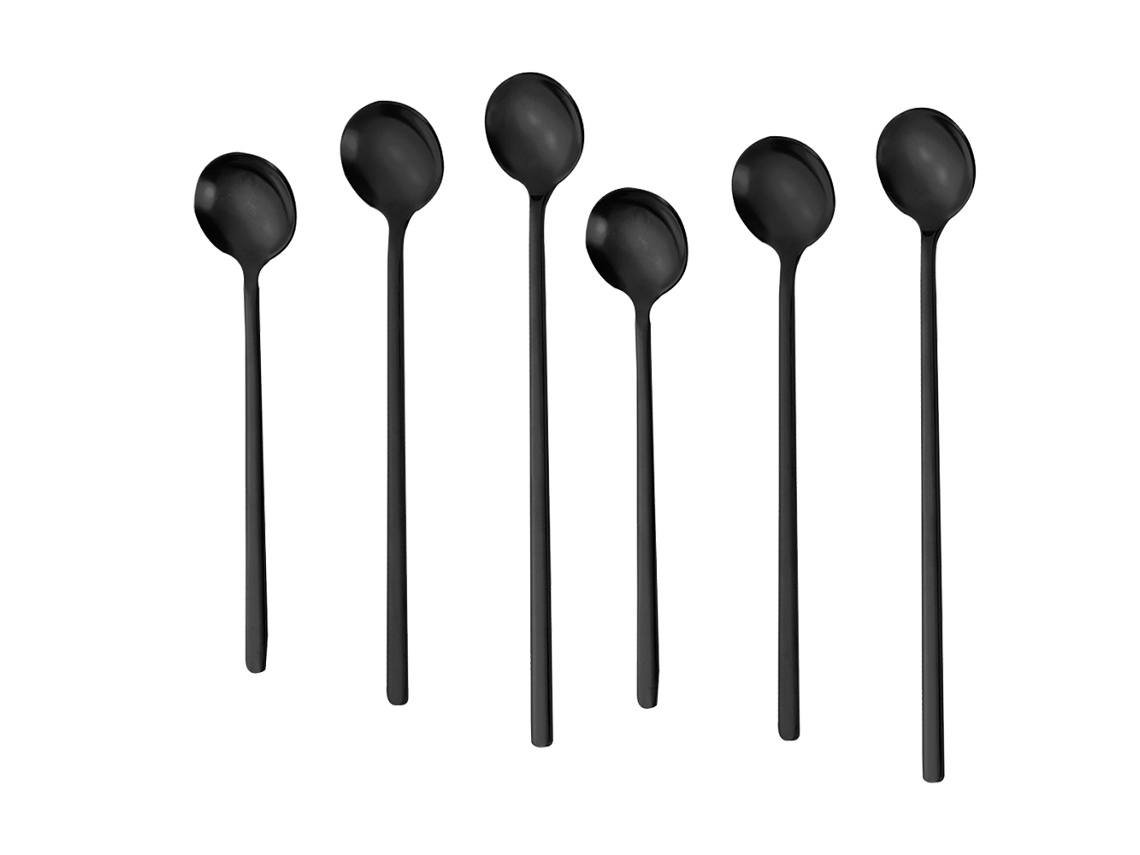 Set de Cucharas Largas - Para Cócteles y Café (6 Piezas) RNEMITERY