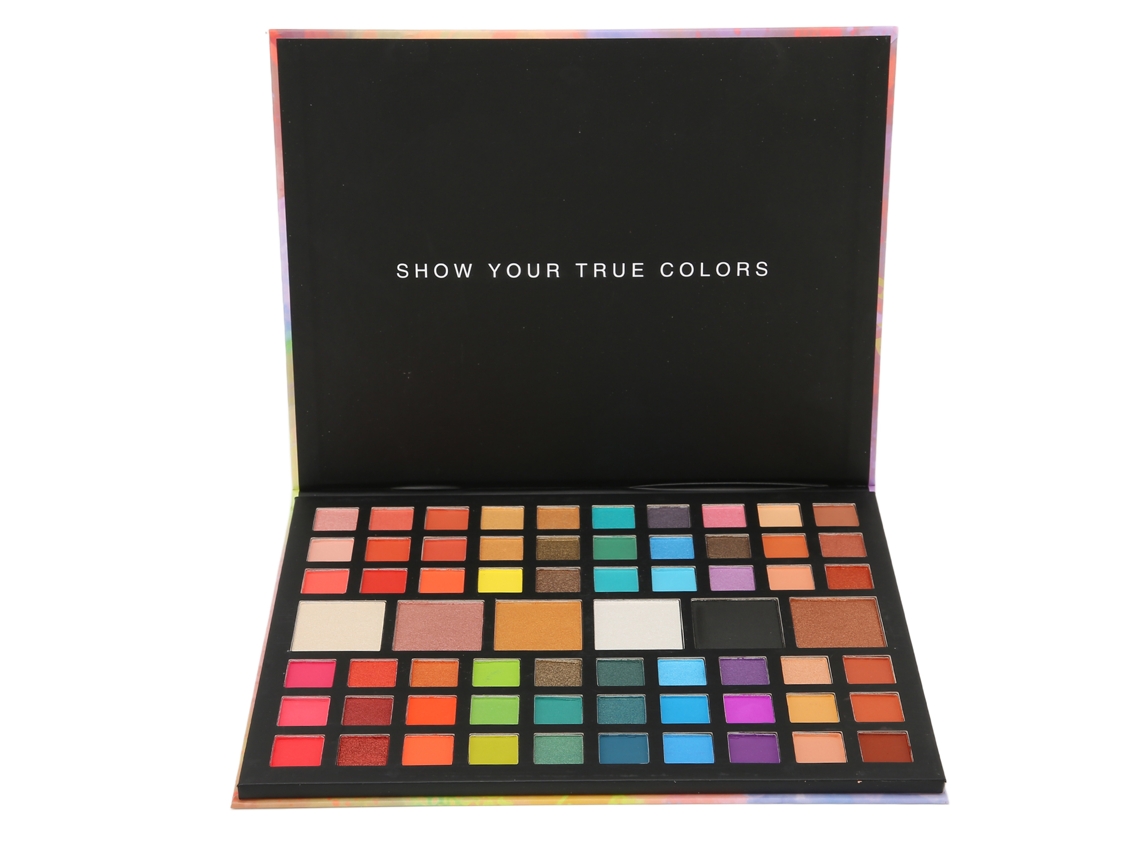 Paleta de sombras de ojos Langmanni de 66 colores, 75 g, mezcla mate y brillante, Sunflare