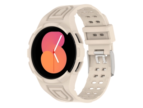 Correa de reloj inteligente para Samsung Galaxy Watch5 40 mm Armor Integrated TPU Smart Double Pin Buckle (Beige)