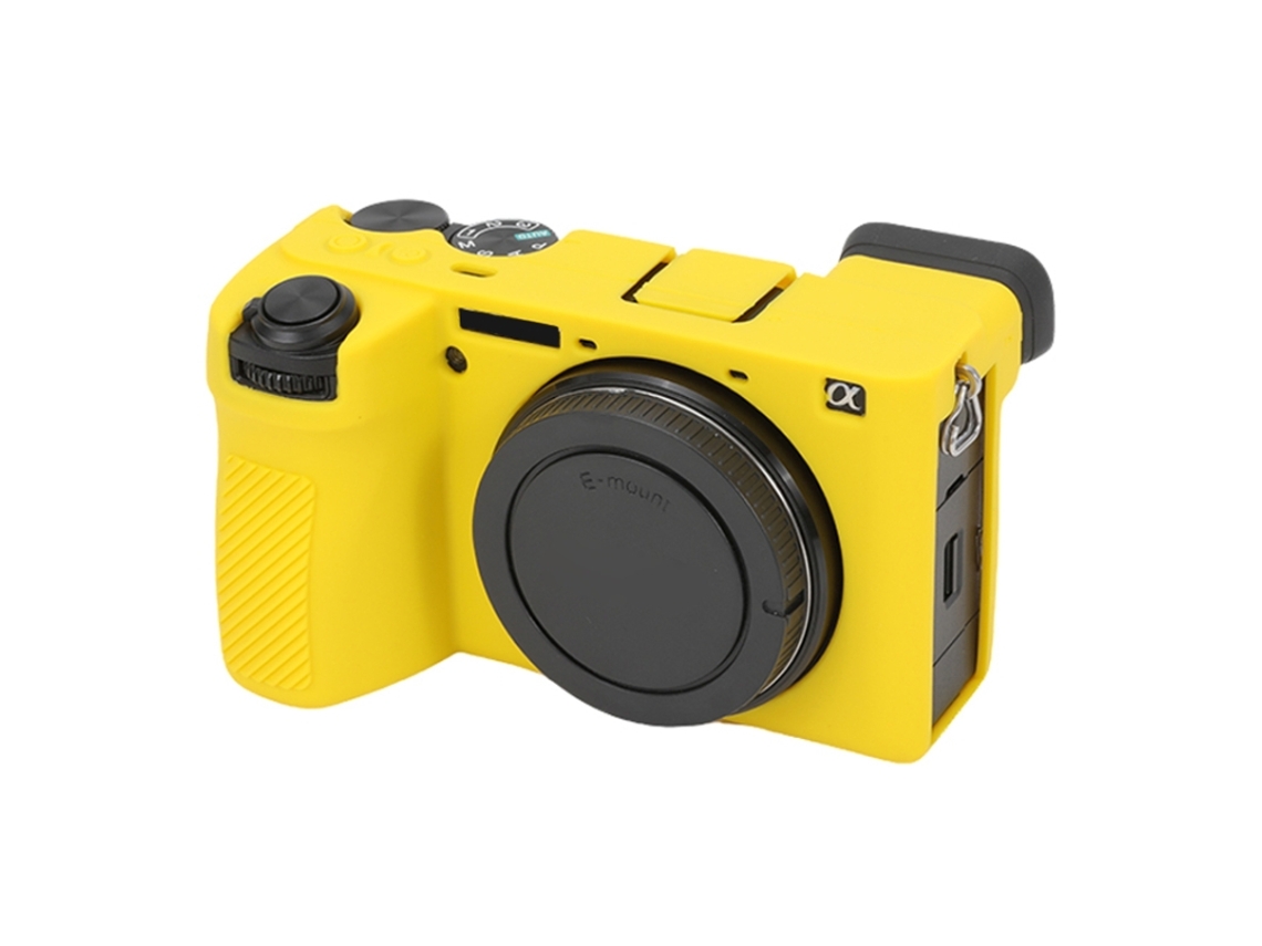 Capa Protetora De Silicone Macio Brilhante Para Sony Ilce-6700 / A6700 Amarela