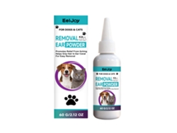Polvo para eliminar el pelo de las orejas de las mascotas.