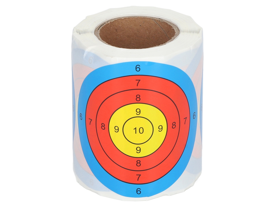 Omni-pegatinas De Objetivo Adhesivas De 3 Pulgadas 200 Hojas Rollo Para Entrenamiento De Tiro Y Arco