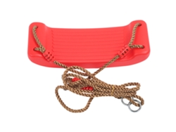 Asiento De Columpio Plástico Para Niños, Columpio Exterior E Interior Rojo Con Cuerda