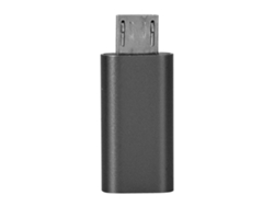 Adaptador Mini Portátil Lightning A Micro Usb De 8 Pines Para Galaxy Note 2/3/4 Negro