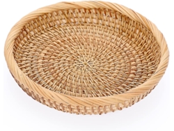 Cesta para llaves, cuenco para aperitivos, cesta redonda de mimbre de 19 cm para aperitivos, frutas, dulces, bandeja y organizador de mimbre.