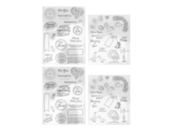 4 Hojas Sellos Transparentes Diy Para Manualidades, Sellos Decorativos Reutilizables Para Tarjetas, Diarios Y Sobres