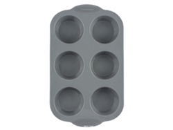 NEVEANCE Molde para Cupcakes de Silicona Regular con 6 Tazas, Silicona Antiadherente sin BPA Ideal para Muffins, Tartas y Panes