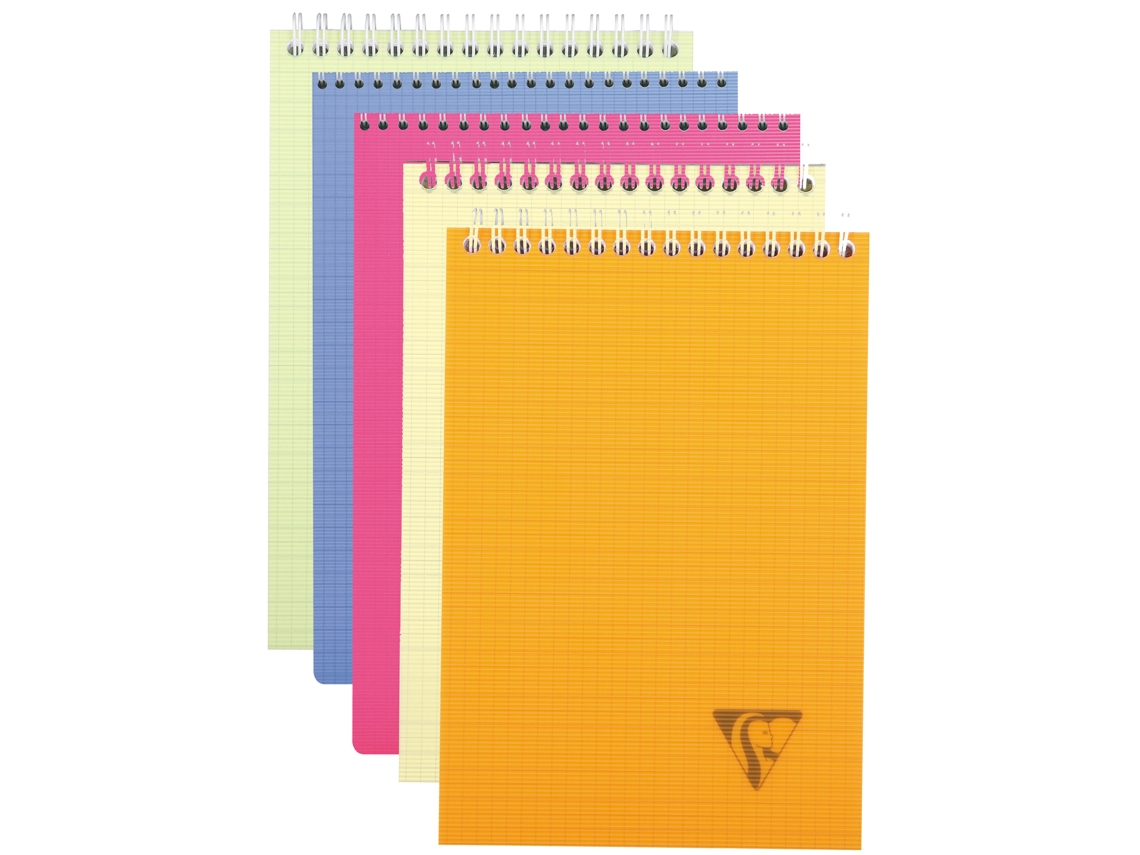 Bloc de Notas Espiral CLAIREFONTAINE Linicolor Din A5 Cuadrado