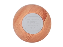 Umidificador Difusor Aroma Ultrassônico Com Luz 7 Cores Usb Mudo Madeira Clara Para Lar Escritório