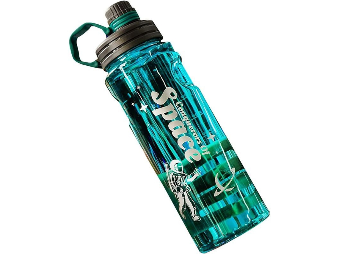 2026da-botella De Agua De 2l, Anti-fugas, Plástica Portátil Sin Bpa, Depósito Deportivo Con Escala Y Colador (verde Estrella)