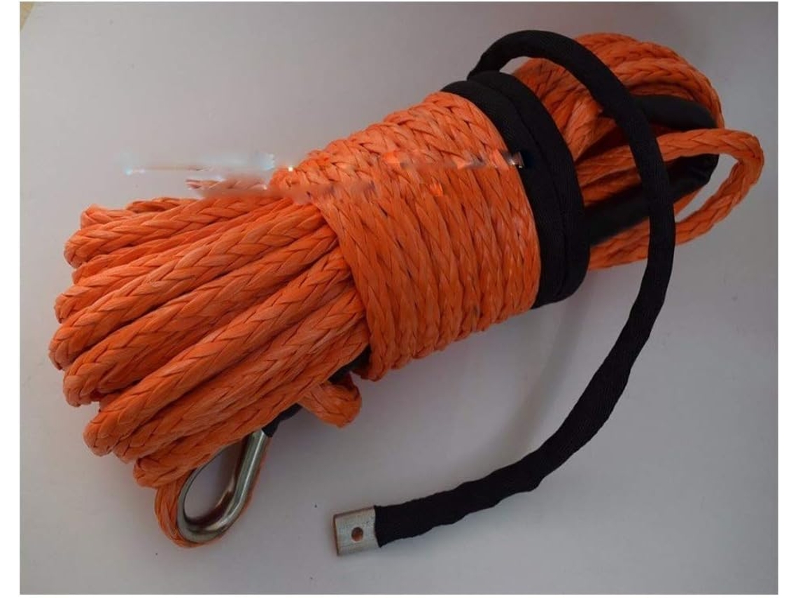Cuerda Sintética Naranja De 12 Mm X 30 M Para Cabrestante, Para Uso Todoterreno Y Embarcaciones.