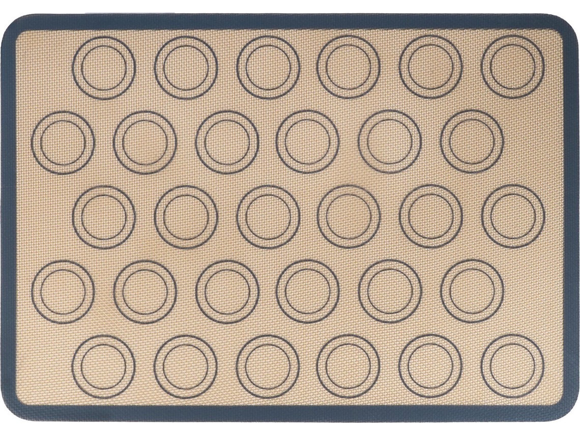 Tapete Silicona 29,5x42cm C/ 30 Moldes Redondos Para Hornear Masa