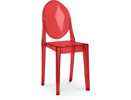 Silla de Comedor Victoria Queen Transparente 50x35x92cm GHOST STYLE
