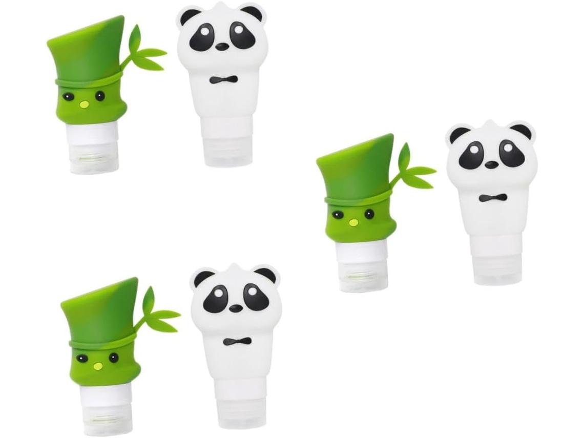 6pièces Bouteilles De Voyage Silicone Flacons Réutilisables Cartoon Con Capuchon Para Cosmétique...