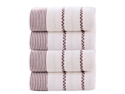 Conjunto de Toallas de Manos NEVEANCE Secamanos Absorbente Baño Manos Rostro Gimnasio Algodón Blanco - 4pcs (33x73cm)