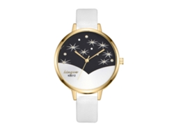 Reloj Analógico De Cuarzo Para Mujer Zhoulianfa Con Correa Delgada De Cuero Sintético (blanco)