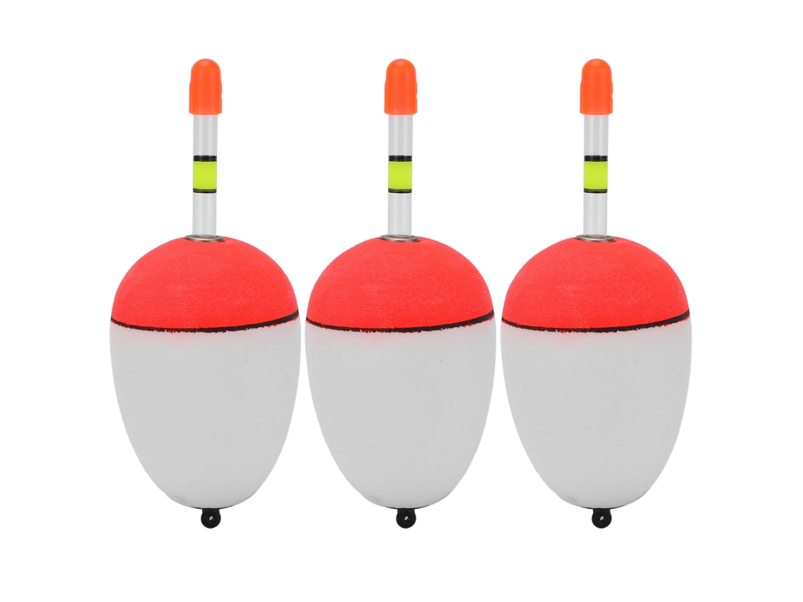 2026rebe-3pcs Boya De Pesca Eva Luminosa Con Palo De Luz Espuma Plástica Bobber Para Pesca En Mar 70g