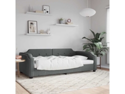 Sofá Cama Sin Colchón Tela Gris Oscuro 80x200 Cm