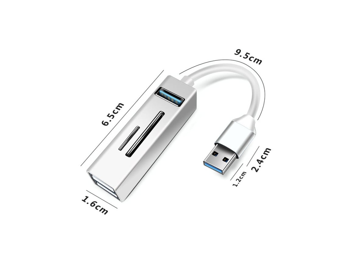 Estación de acoplamiento 5 en 1 Bestvite OTG USB-C Thunderbolt 3, lector de tarjetas TF USB-C 3.0/2.0 para Mac, color blanco