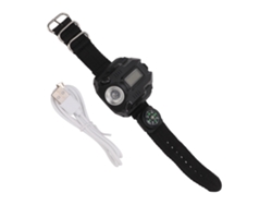 RELÓGIO de pulso Mali com lanterna LED recarregável USB para camping e atividades ao ar livre