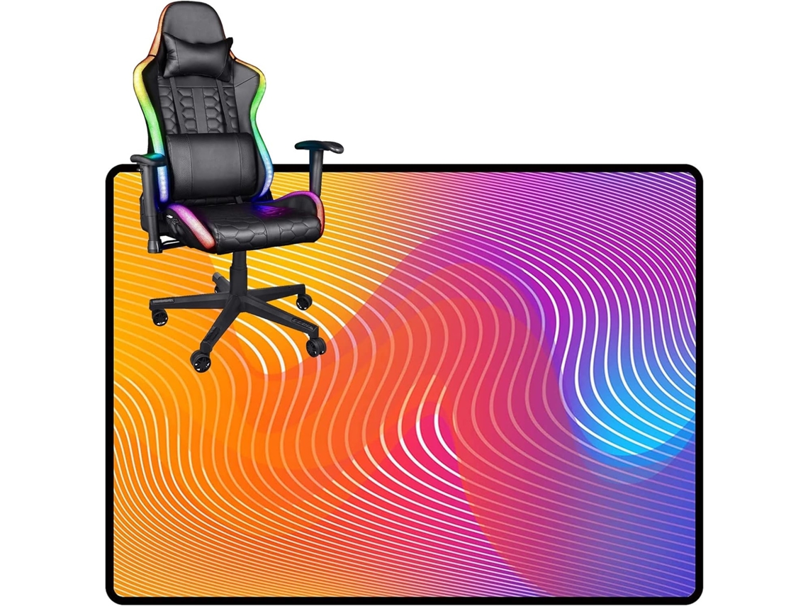 Tapete Cadeira Gamer Piso Escritório Antiderrapante Lavável Resistente Pisos Duros, Proteção Do