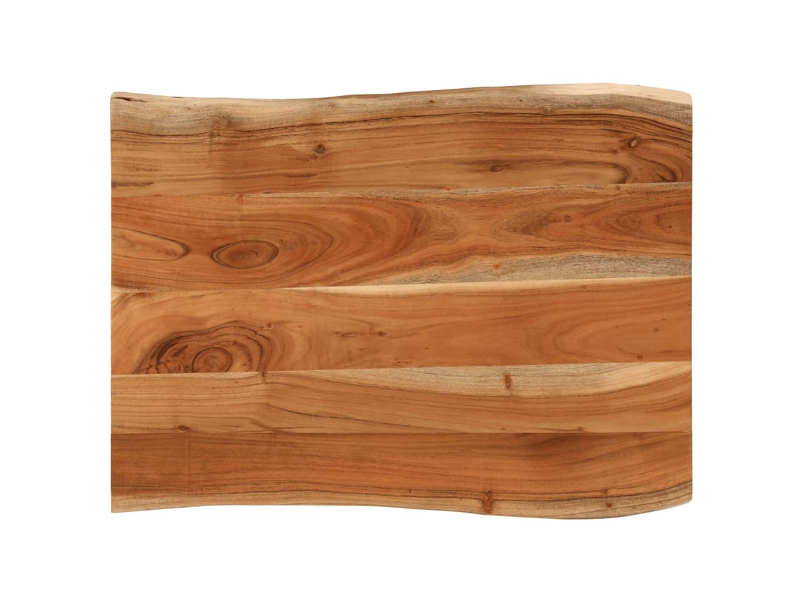 Tablero De Mesa Rectangular Borde Natural Acacia 70x60x3,8 Cm