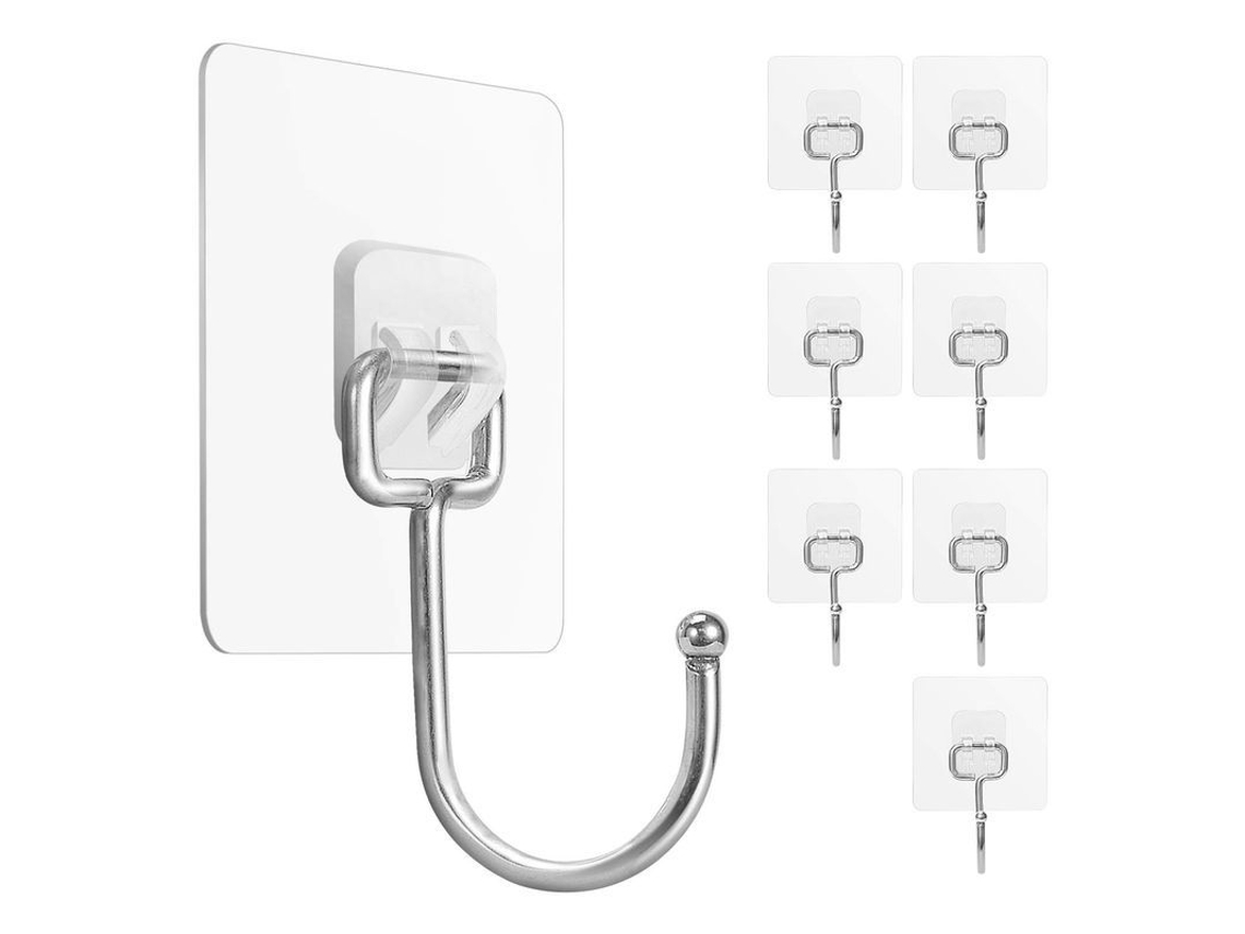 Ganchos Adhesivos Grandes Impermeables Y Antirrobo Para Colgar De Alta Resistencia Pack De 8
