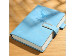 Cuaderno de negocios MDUG A5 con tapa personalizada y marcadores de página grandes, 200 páginas (azul)