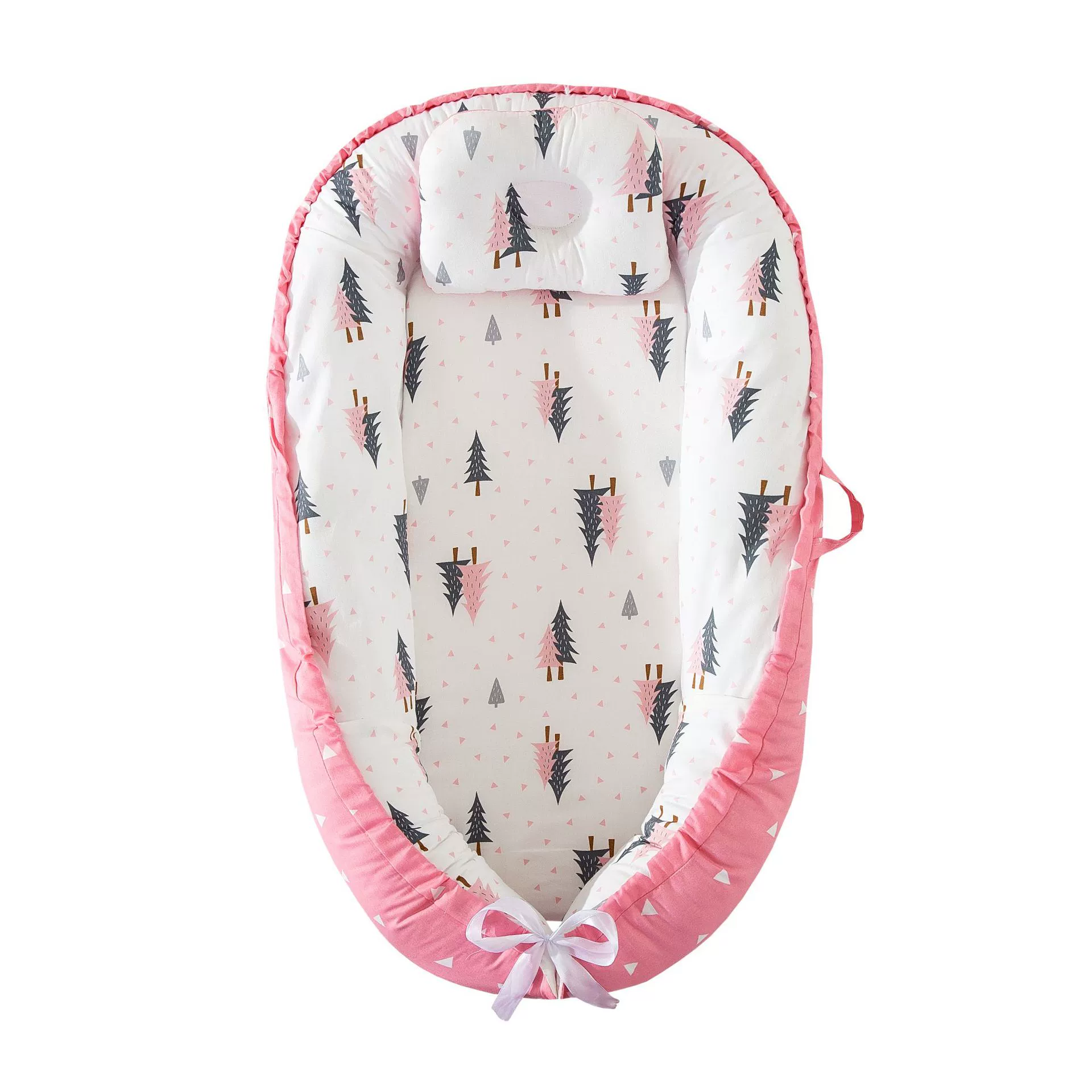 Nido Para Bebé Eifson 0-24 Meses Con Almohada Algodón Suave 85x55cm (rosa Bosque)