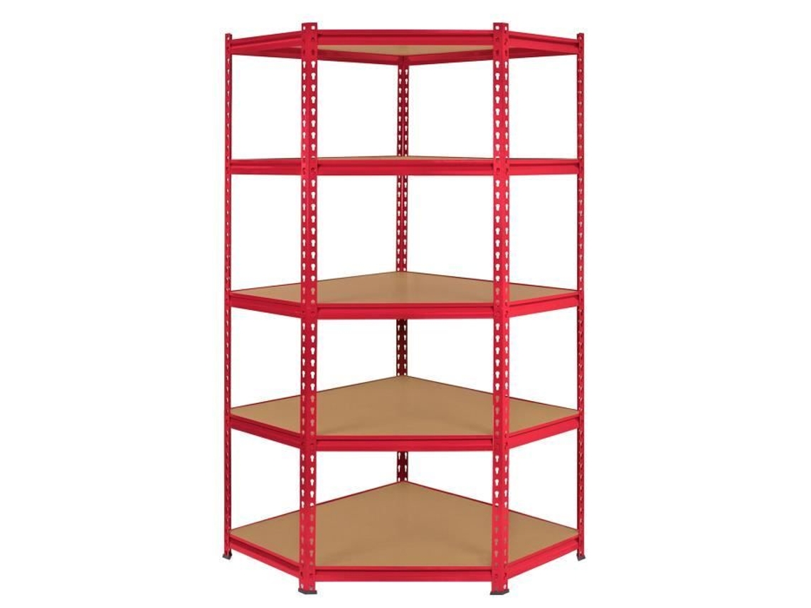 Estantería de Esquina Z-Rax Roja 90Cm X 45Cm X 183Cm