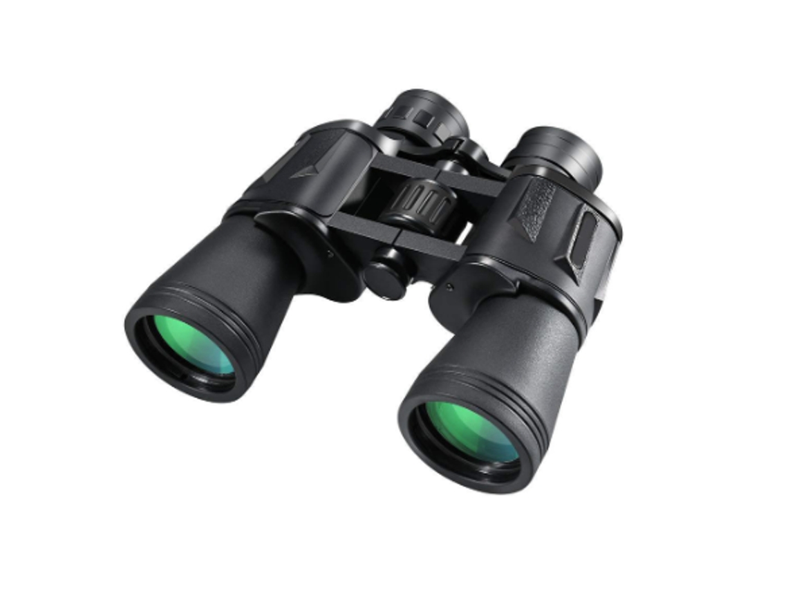 Binoculares 20x50 para adultos, compactos, de alta potencia y alta definición, con visión nocturna en condiciones de poca luz, de 28 mm, para la caza de aves silvestres, Yizhood (negros)