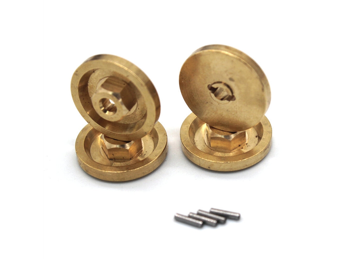 Brass4pcs Upgraded Metal Hex Adaper 7mm For Land Rover Camel Fms Fcx24m 1/24 Rc Cars Vehicles Models Spare Parts