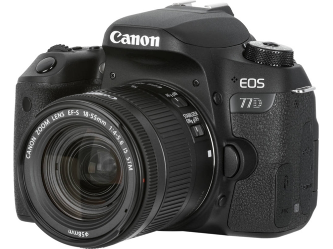 Kit Cámara Réflex CANON EOS77D+EF-S18-55 F4-5.6 IS STM (24 MP - ISO: 100 a 25600 - Sensor: APS-C)