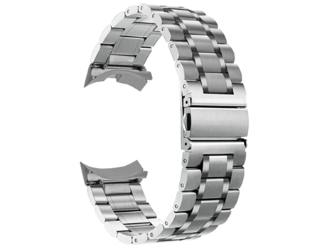 Correa de acero inoxidable para Samsung Galaxy Watch 5/4 40mm 44mm/Watch 5 Pro 45mm/Watch 4 Classic 42mm 46mm - plata