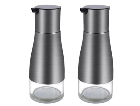 Botella De Aceite De 320 Ml, Contenedor De Aceite De Oliva, Botella Dispensadora De Vidrio De Acero Inoxidable. Se Usa Para Cocinar, Barbacoa, Sin ...