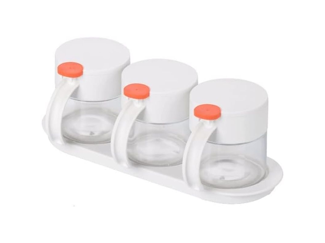 2026-caja De Condimentos De Vidrio Botella De Condimentos Cocina Almacenamiento Sellado Hermético Antihumedad Naranja