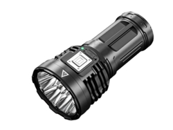 Mini linterna de viaje USB Power Torch, color negro, para senderismo y senderismo