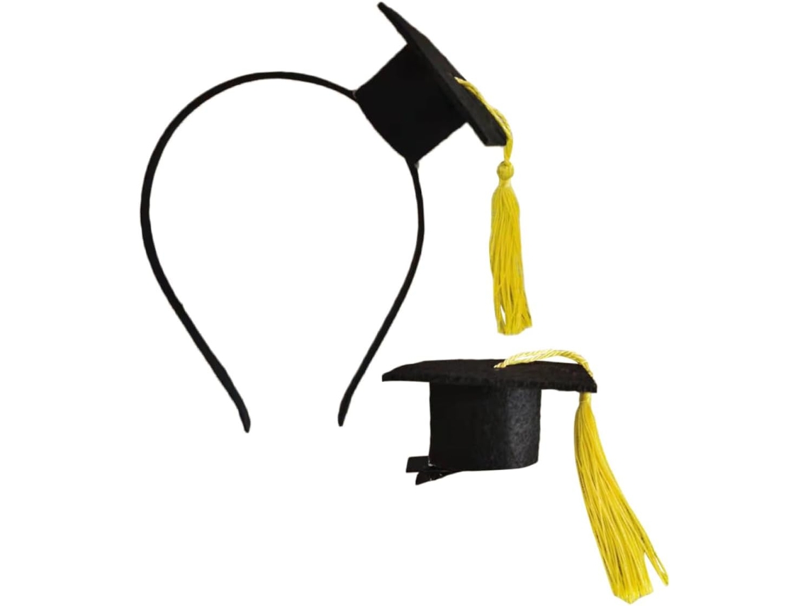 1 Jeu Épingle À Cheveux Chapeau De Graduation Calotte Fou De Hair Charms Toppers Bandeau Couvre, ...