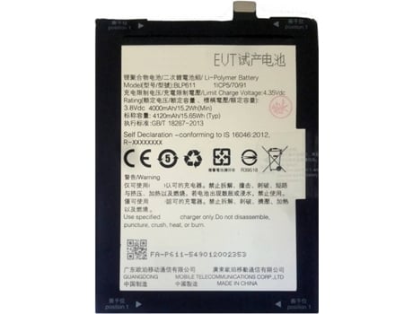 Batería MOVITEK BLP611Oppo R9 Plus