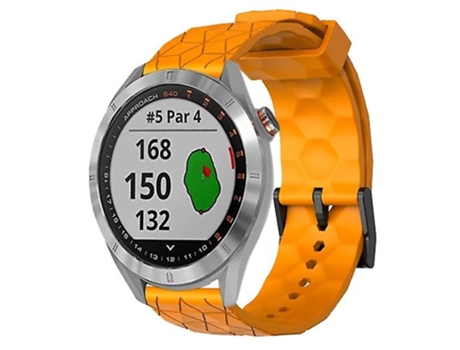 Correa De Reloj Inteligente Para Garmin Approach S40, Correa De Silicona De Color Sólido Amarillo Con Patrón De Fútbol De 20Mm VENISYMLIS