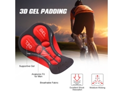 Pantalones Cortos De Ciclismo Para Hombre Con Cojín Protector, Medias Cortas Deportivas Tightes De Bicicleta