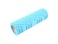 Mini rolo de ioga Oco para exercícios, fitness e massagem, modelo Coluna, em material EVA, azul.