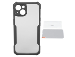 Capa De Silicone Anti-choque Com Dissipação De Calor E Protetor De Tela Para Iphone 13mini Preto