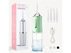 Set De Irrigador Bucal Eléctrico Inalámbrico, Con Cuatro Boquillas Giratorias De 360°, Adecuado Para El Cuidado Diario.