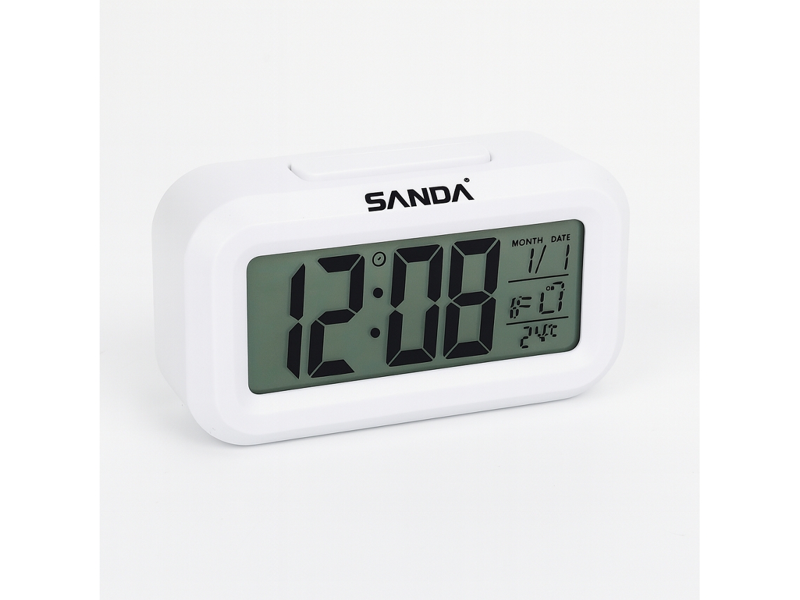 Reloj despertador digital Sanda 1019m blanco