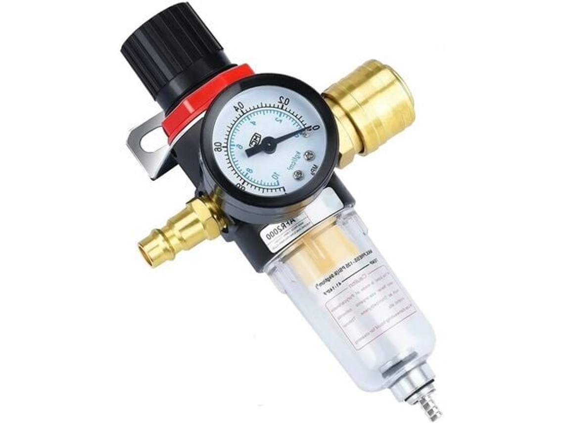 1/4 Bps Redutor de Pressão de Ar Comprimido Regulador de Pressão Do Filtro de Ar com Separador de Água Acessório de Ferramenta Pneumática 