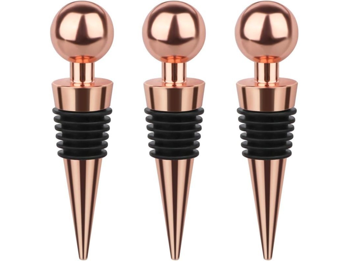 3 Tapones De Plástico Reutilizables Para Botellas De Vino, Con Un Diseño Moderno Y Un Cierre Hermético, Aptos Para Botellas De Vino, Aceite Y Cerveza.