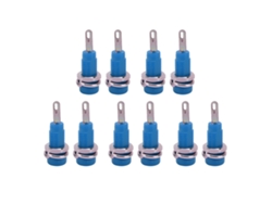 10 unidades de conector banana de panel de 2 mm J.40003, adaptador de pines extendidos para instrumentos electrónicos, color azul, marca S